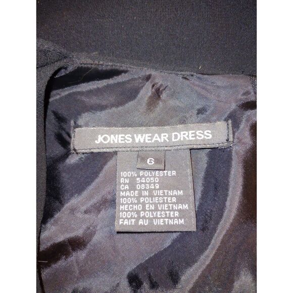 Jones Wear Women's Size 6 Black Midi Dress - Picture 7 of 8